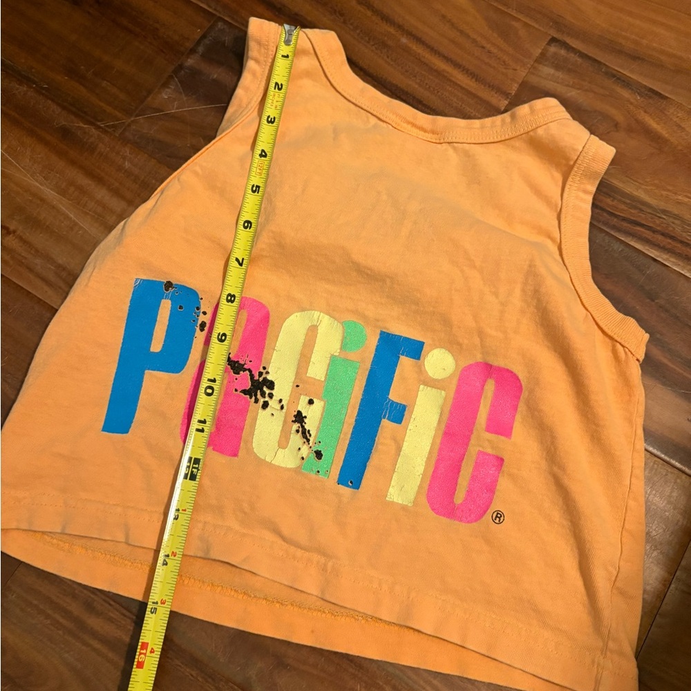 Vintage 80’s ocean pacific Orange‎ Graphic Tank Top Vibrant Casual Wear 0174 - Picture 3 of 7